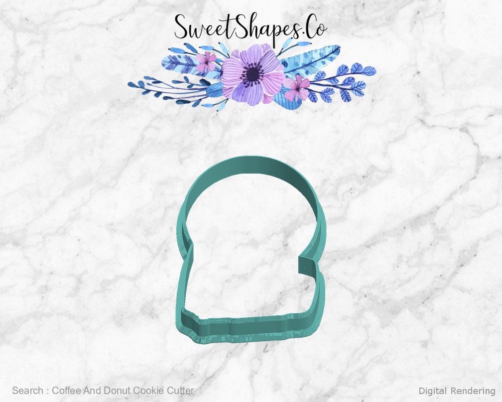Coffee And Donut Cookie Cutter — left view