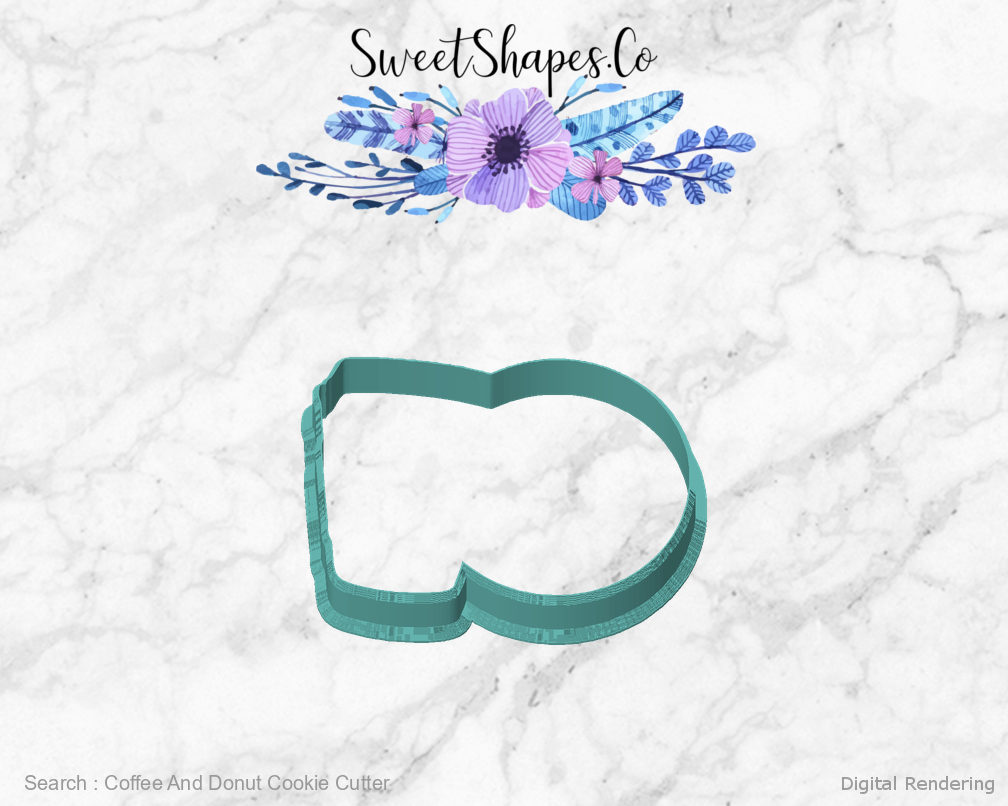 Coffee And Donut Cookie Cutter — front view