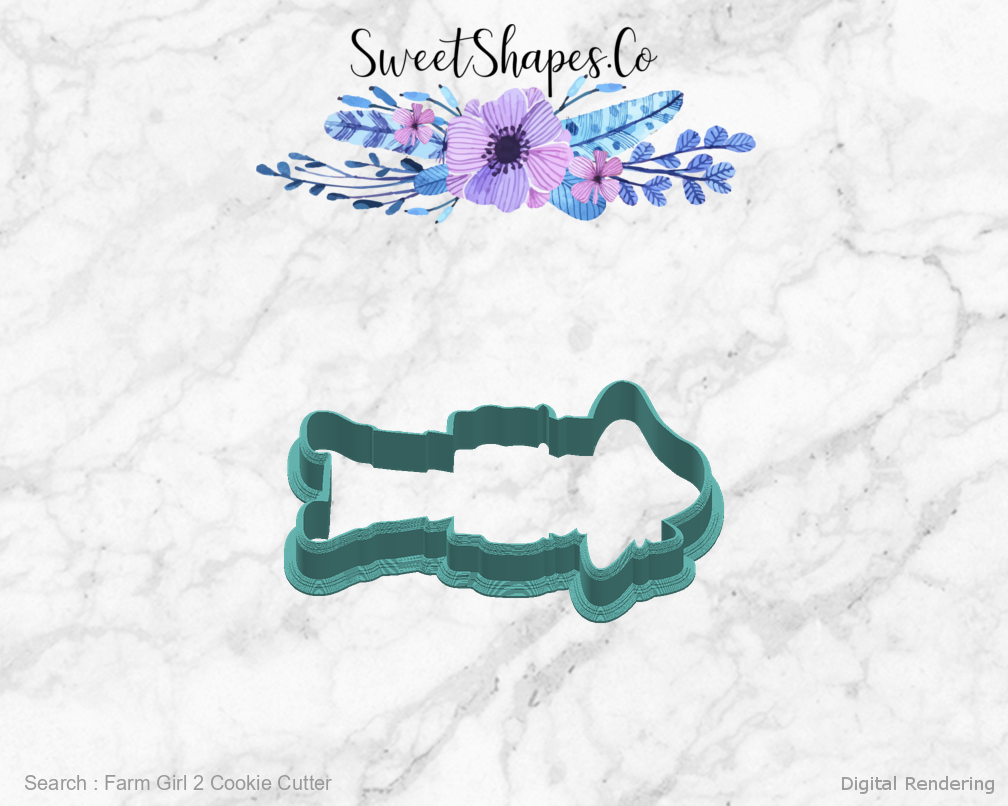 Farm Girl 2 Cookie Cutter — right view