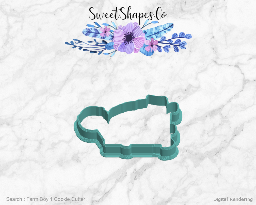 Farm Boy 1 Cookie Cutter — left view