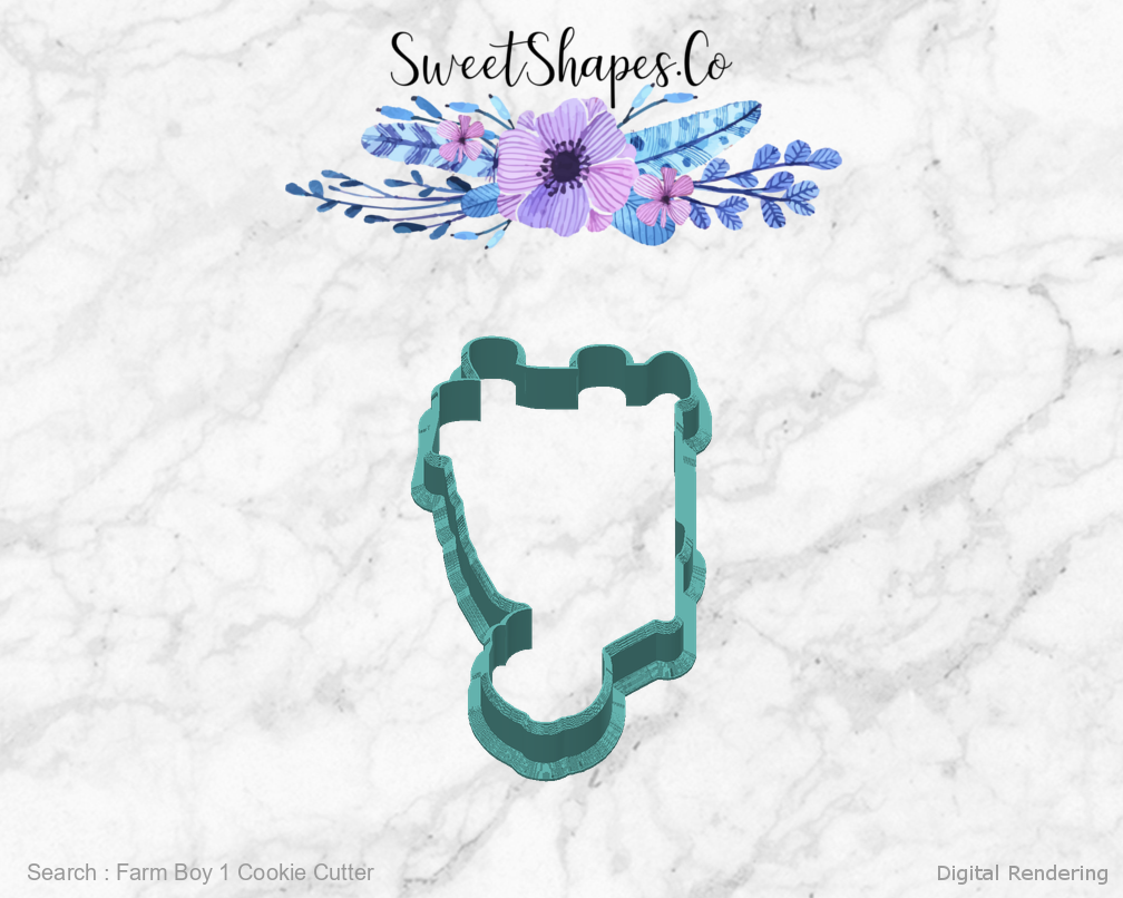 Farm Boy 1 Cookie Cutter — back view