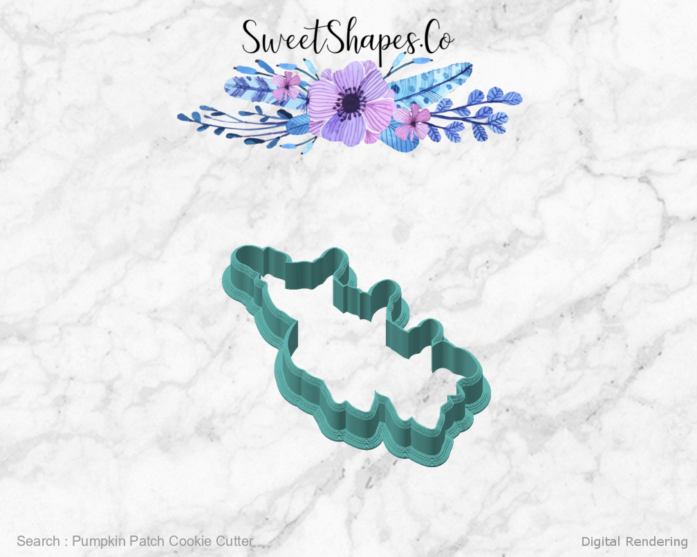 Pumpkin Patch Cookie Cutter — angled front view