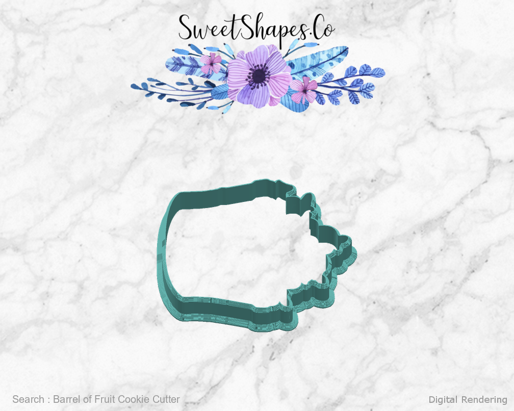 Barrel of Fruit Cookie Cutter — right view