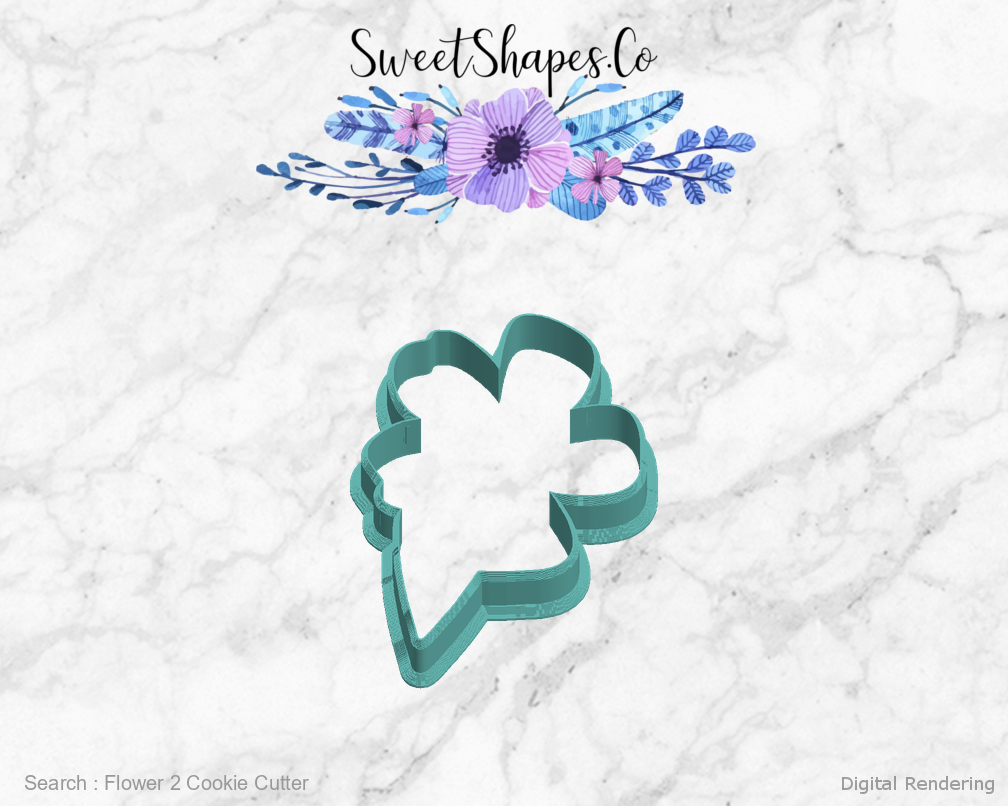 Flower 2 Cookie Cutter — left view