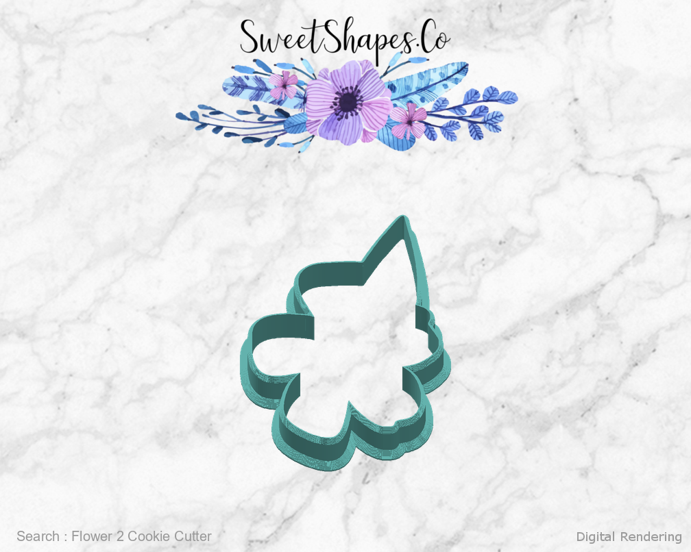 Flower 2 Cookie Cutter — right view