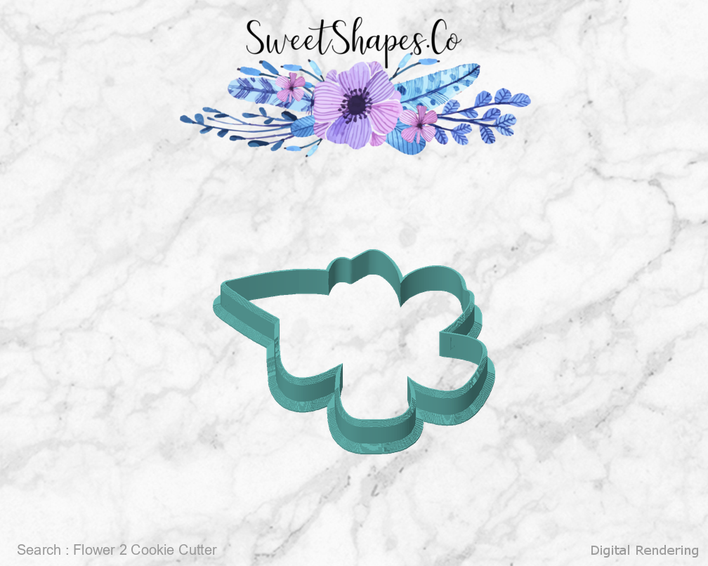 Flower 2 Cookie Cutter — front view