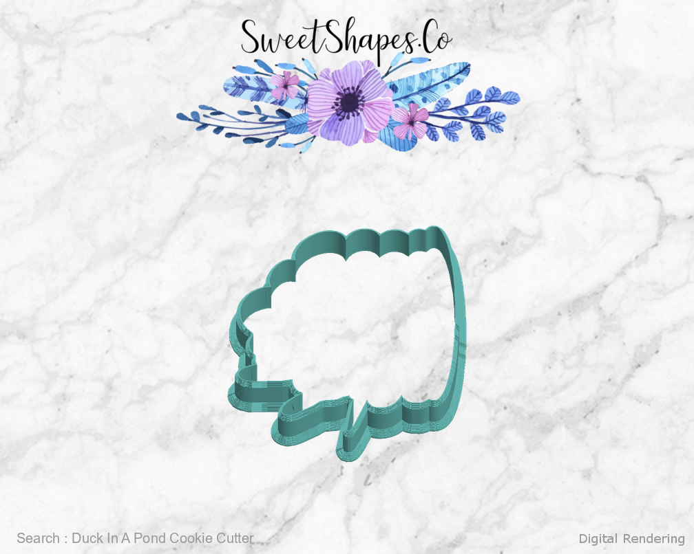 Duck In A Pond Cookie Cutter — left view