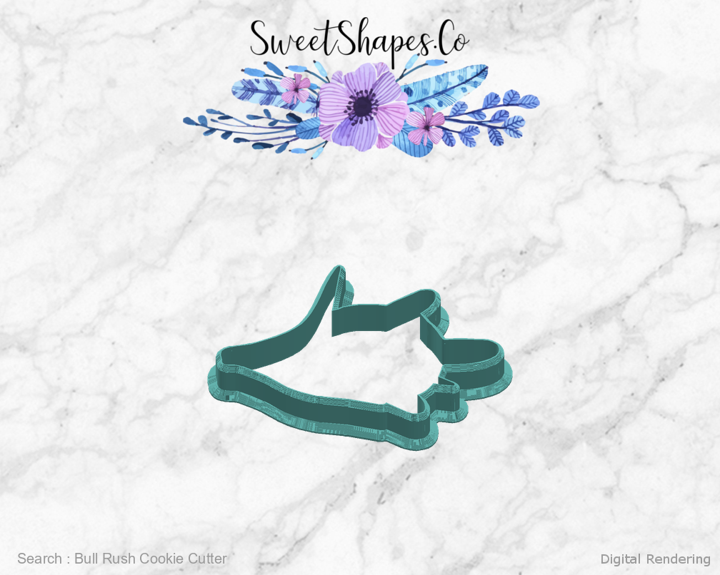 Bull Rush Cookie Cutter — right view