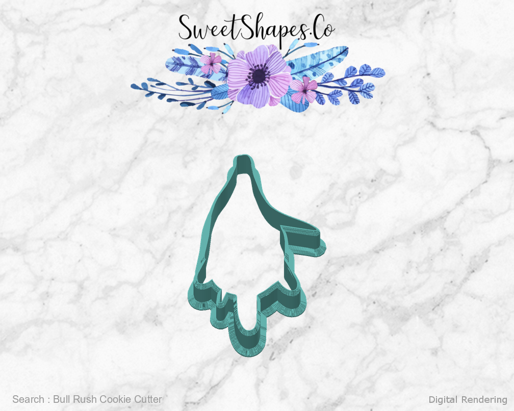 Bull Rush Cookie Cutter — back view