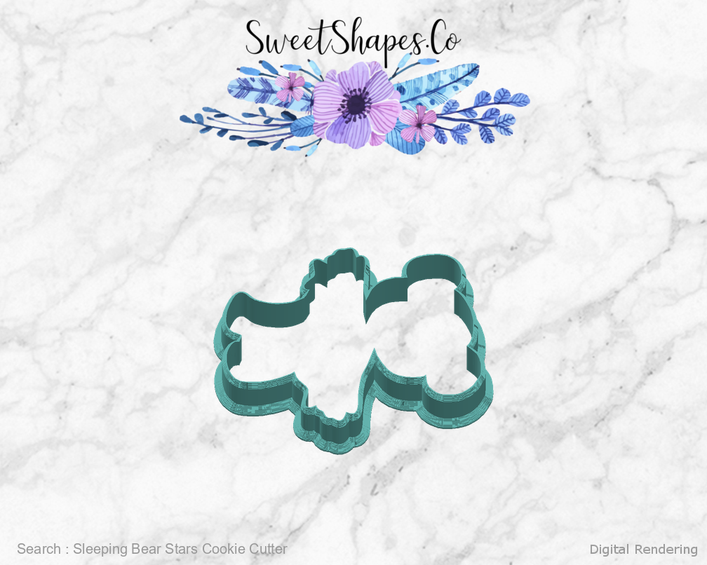 Sleeping Bear Stars Cookie Cutter — right view