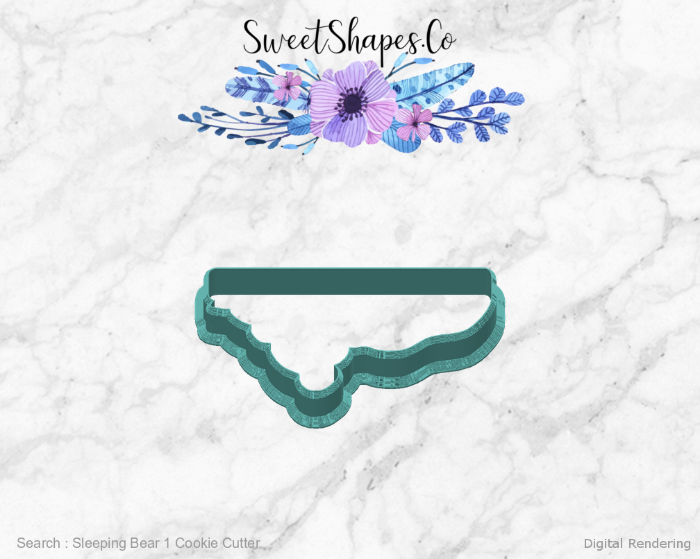 Sleeping Bear 1 Cookie Cutter — back view
