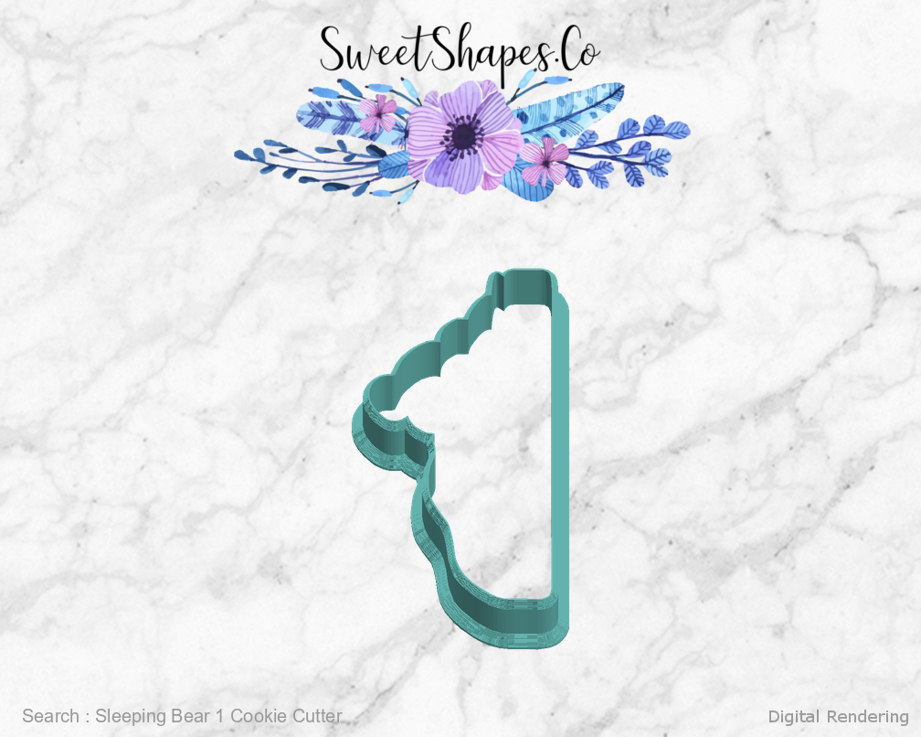 Sleeping Bear 1 Cookie Cutter — left view