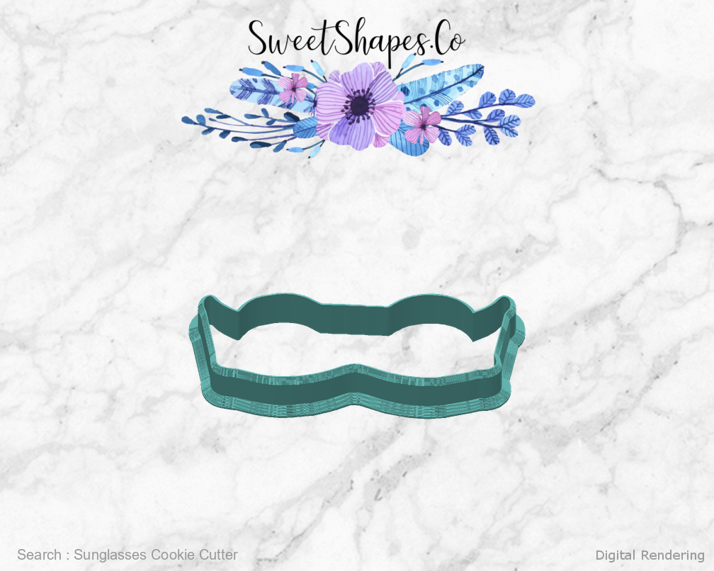 Sunglasses Cookie Cutter — back view