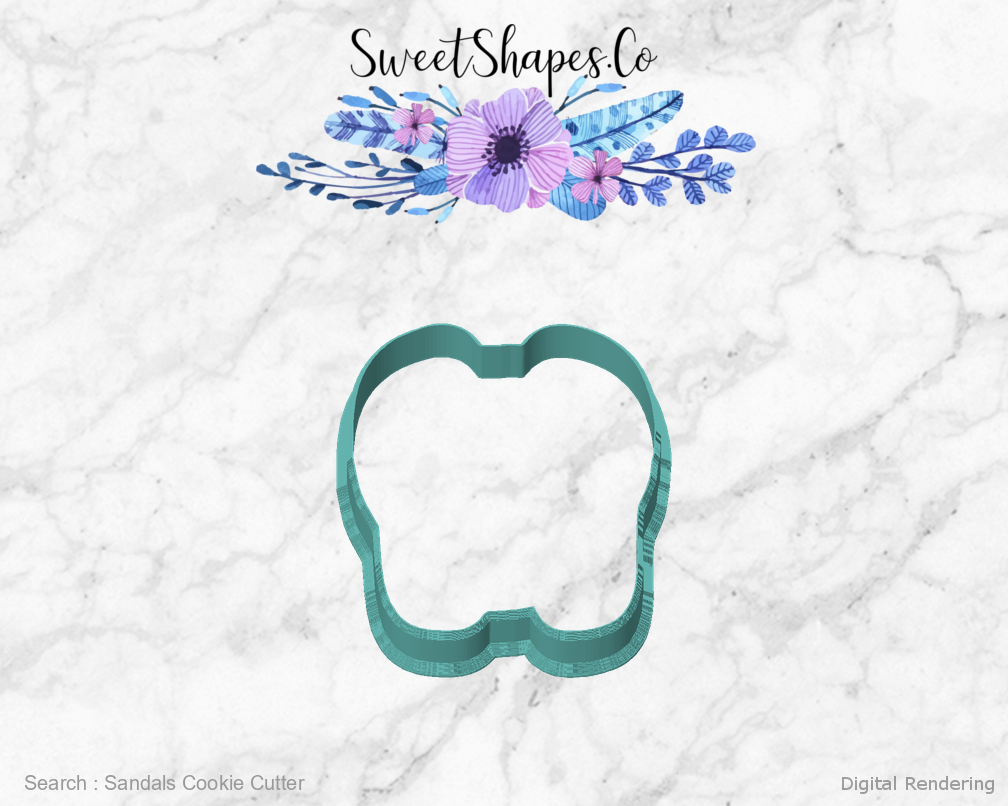 Sandals Cookie Cutter — front view