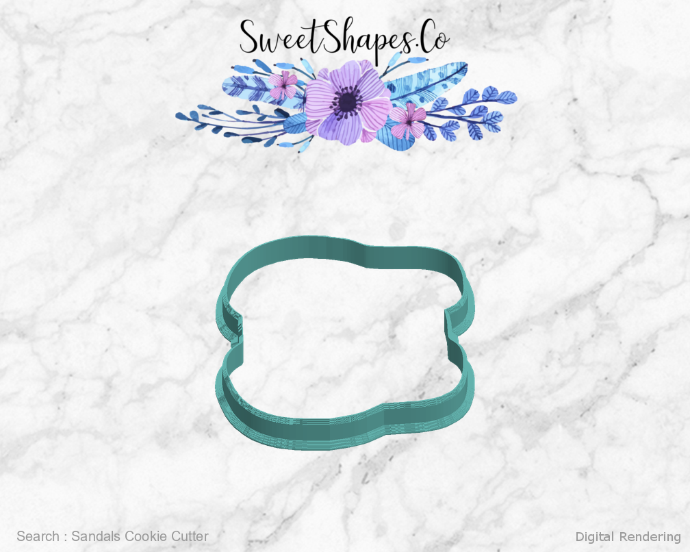 Sandals Cookie Cutter — left view