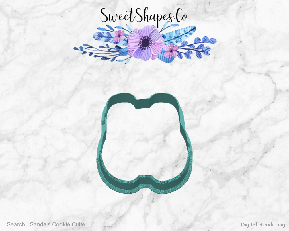 Sandals Cookie Cutter — back view