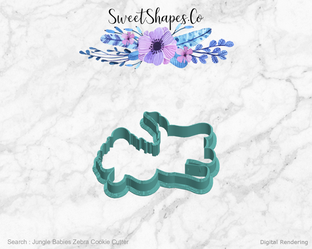 Jungle Babies Zebra Cookie Cutter — left view
