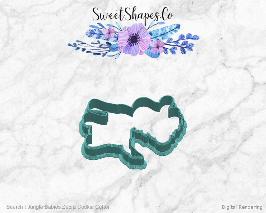Jungle Babies Zebra Cookie Cutter — right view