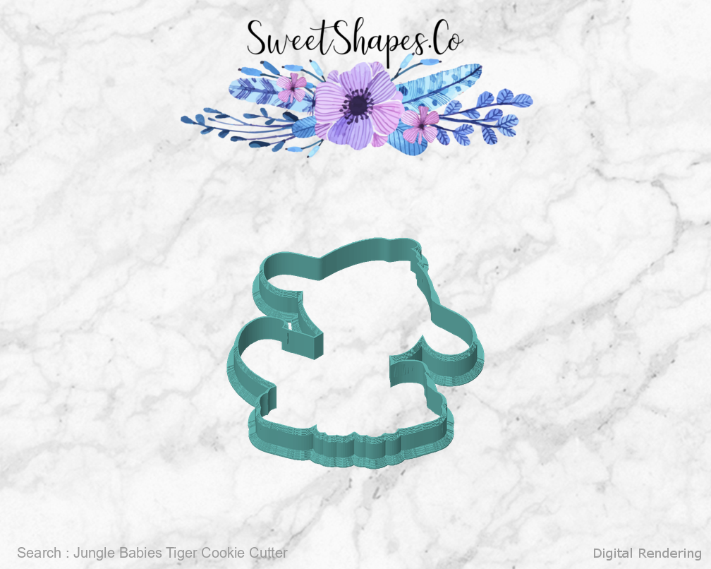 Jungle Babies Tiger Cookie Cutter — front view
