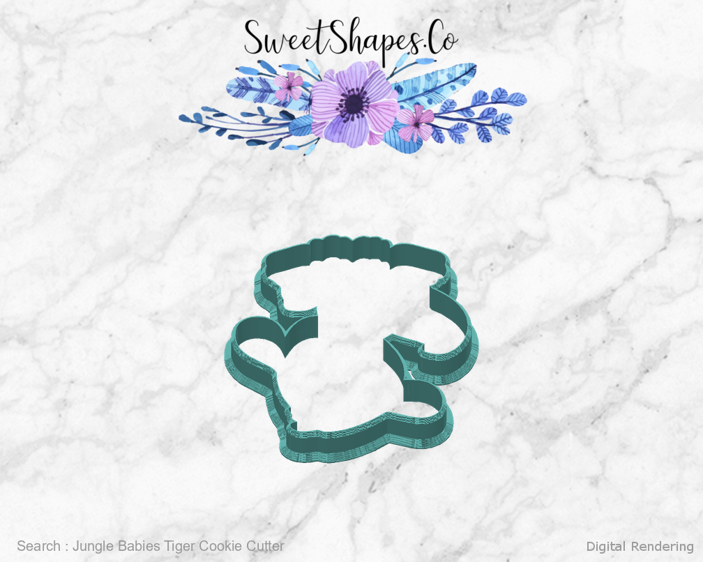 Jungle Babies Tiger Cookie Cutter — back view