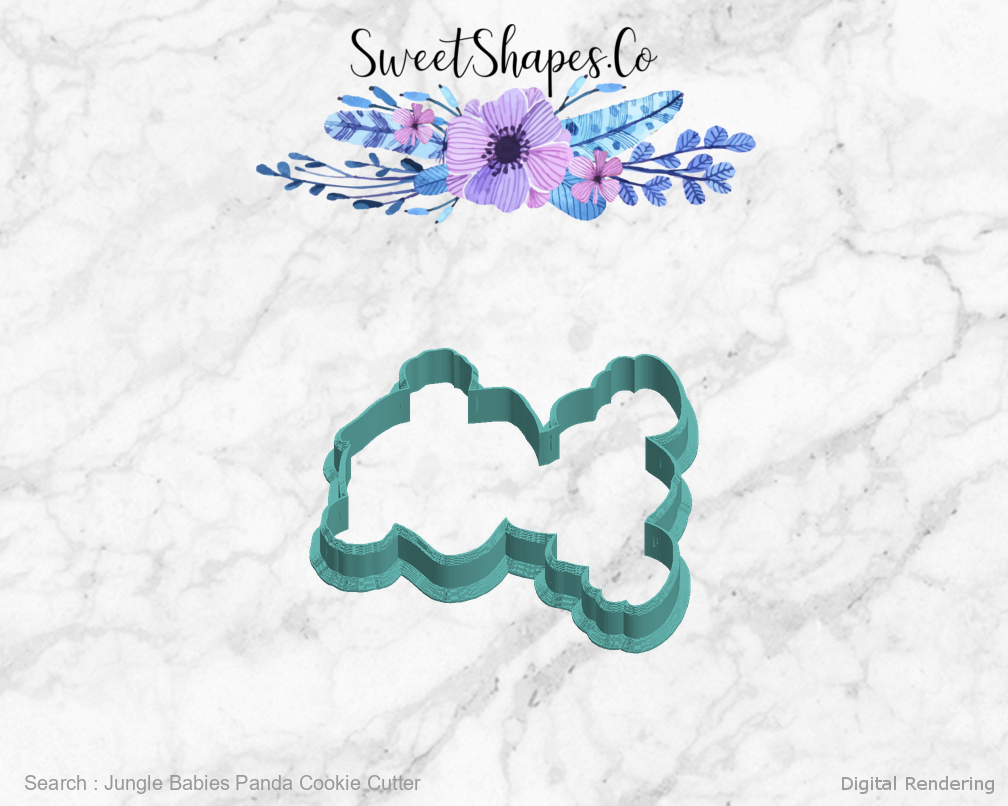 Jungle Babies Panda Cookie Cutter — left view