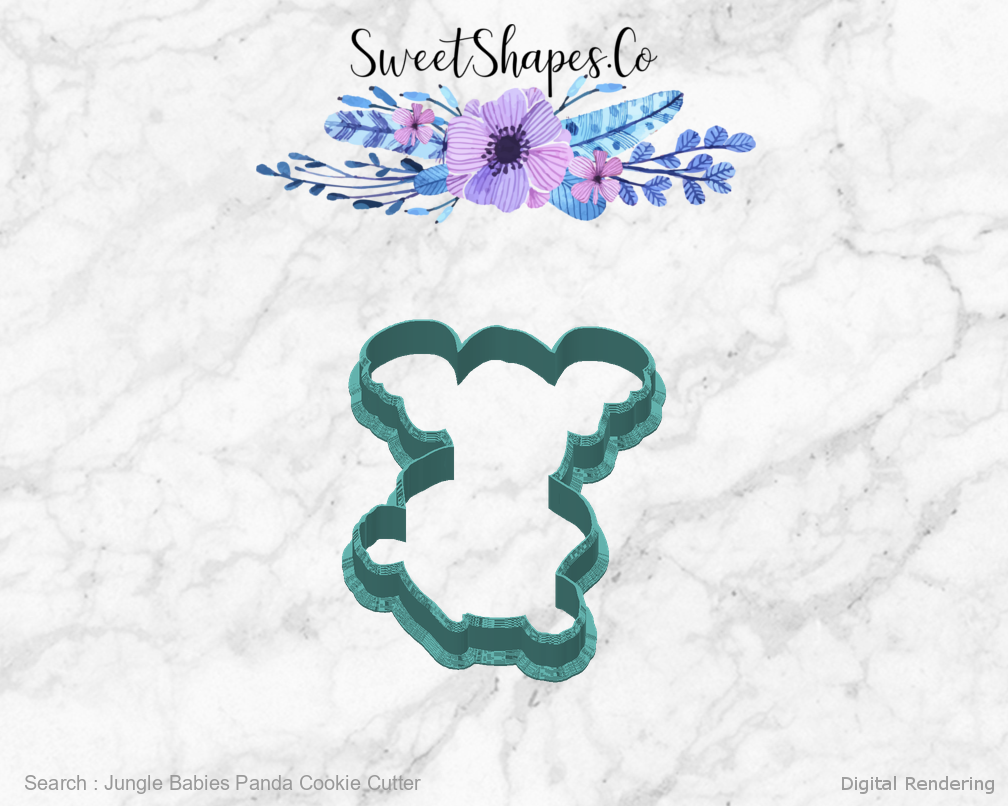 Jungle Babies Panda Cookie Cutter — back view