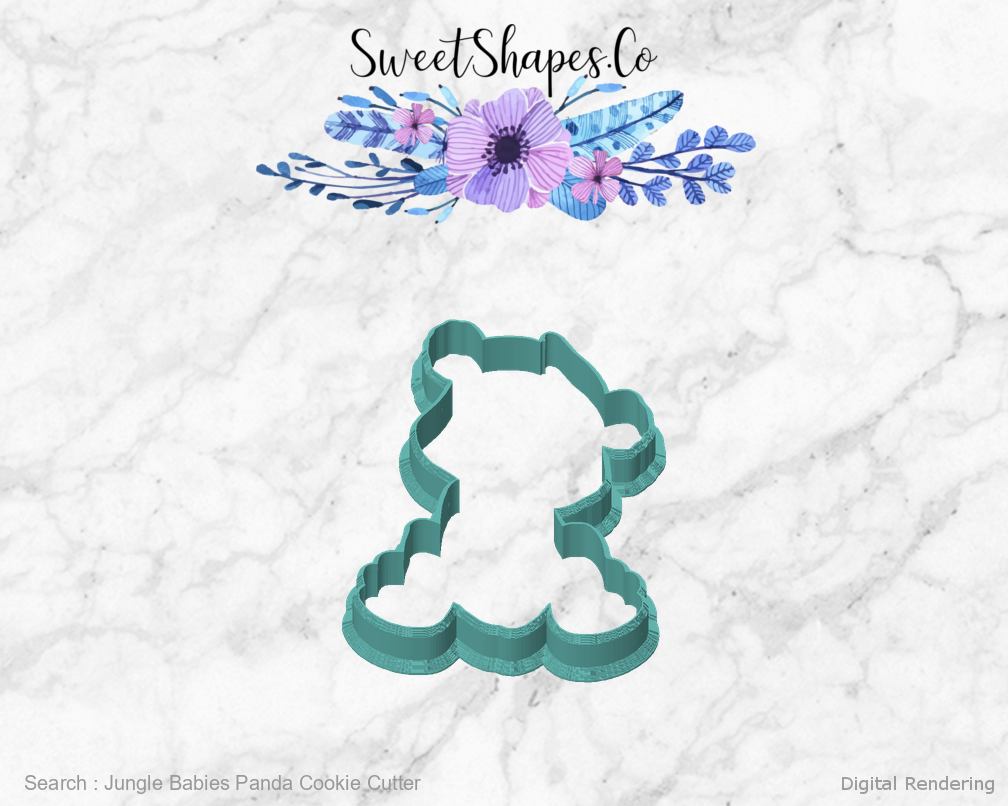 Jungle Babies Panda Cookie Cutter — front view