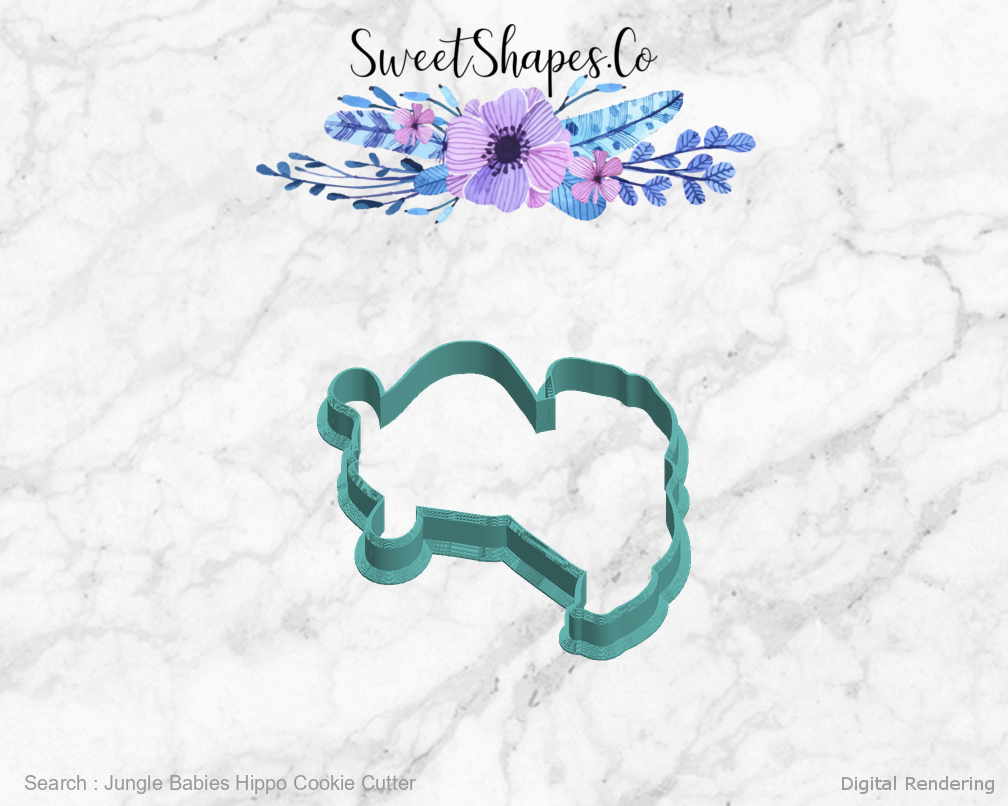 Jungle Babies Hippo Cookie Cutter — left view