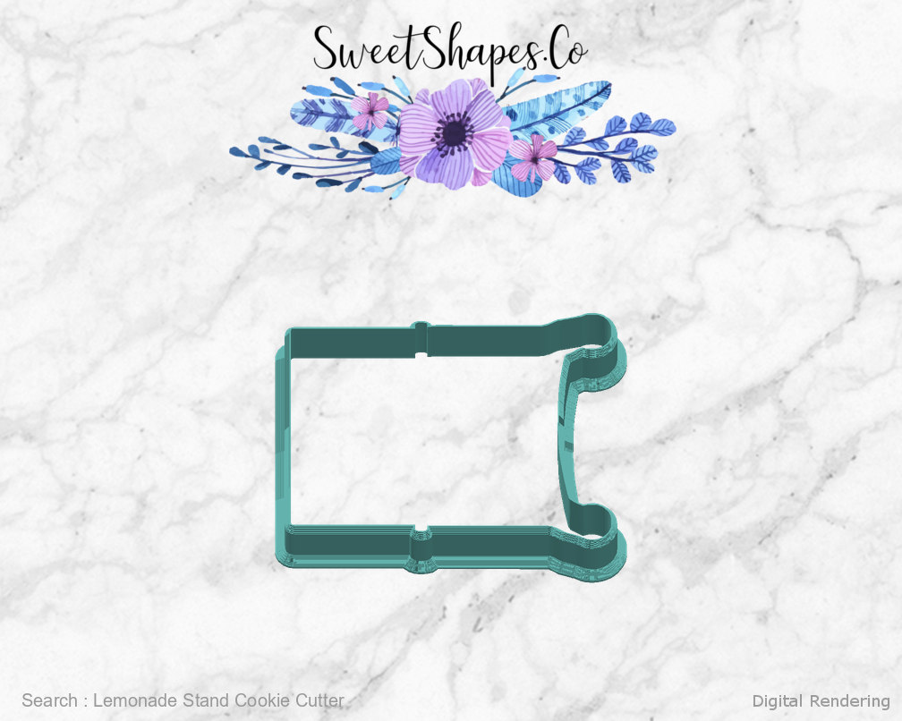 Lemonade Stand Cookie Cutter — right view