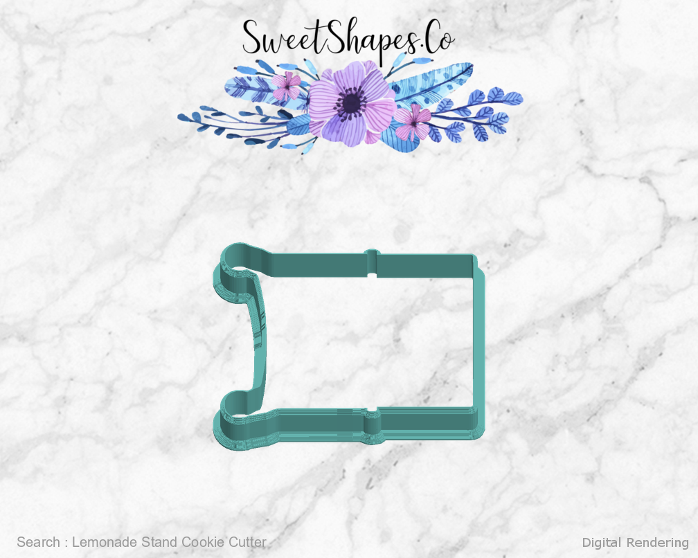 Lemonade Stand Cookie Cutter — left view