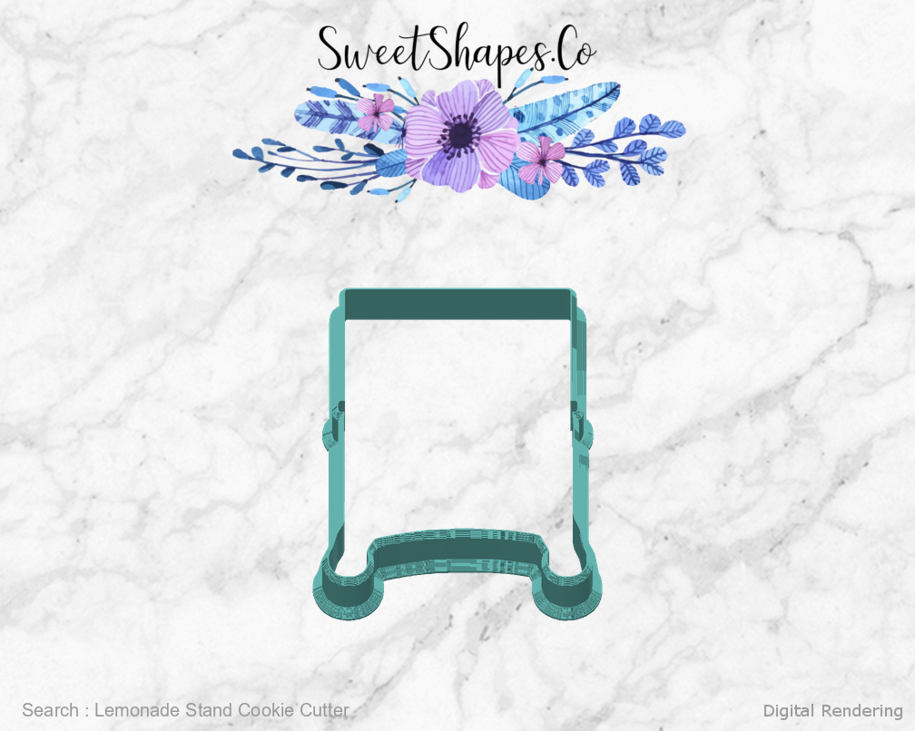Lemonade Stand Cookie Cutter — back view