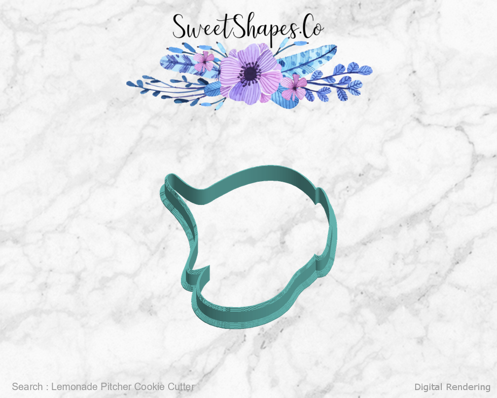 Lemonade Pitcher Cookie Cutter — left view