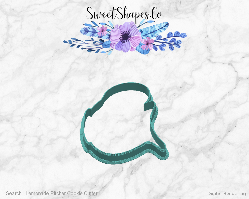 Lemonade Pitcher Cookie Cutter — right view
