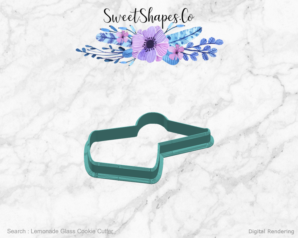 Lemonade Glass Cookie Cutter — right view