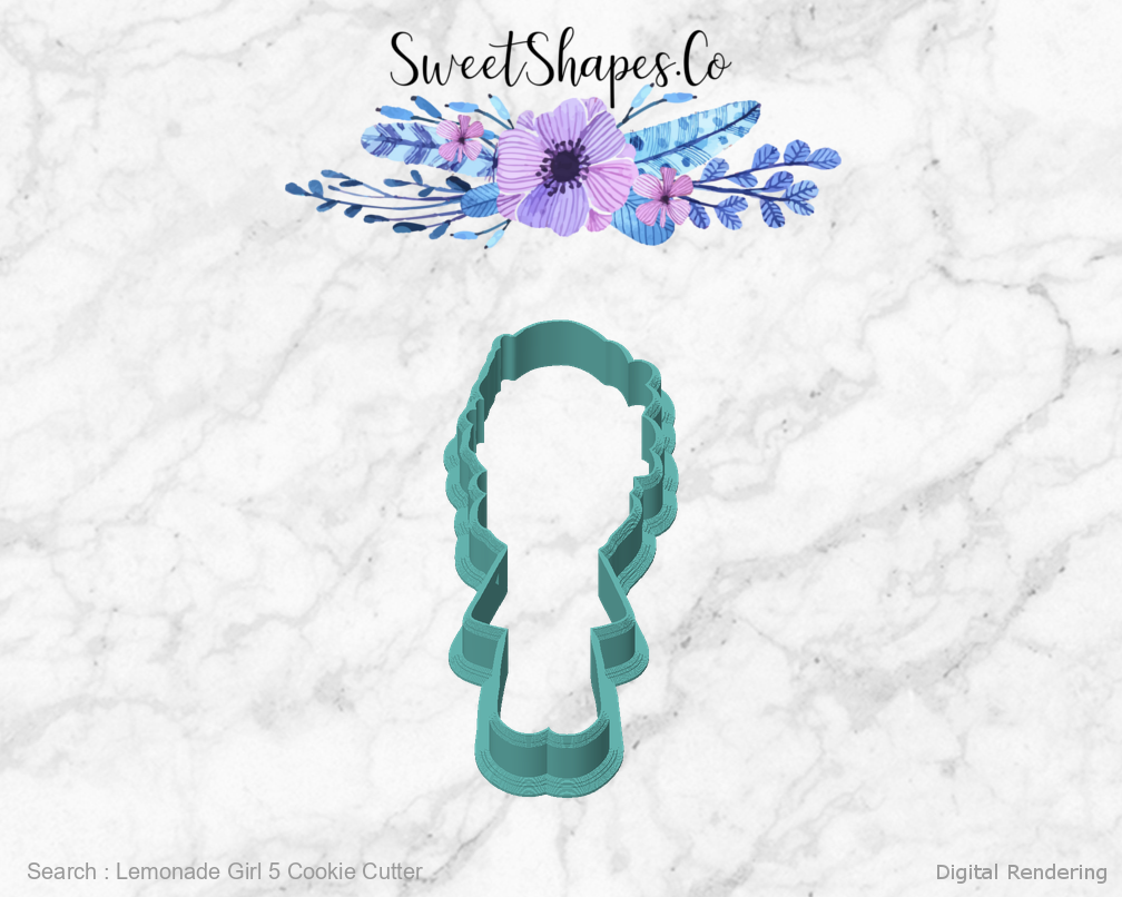 Lemonade Girl 5 Cookie Cutter — front view