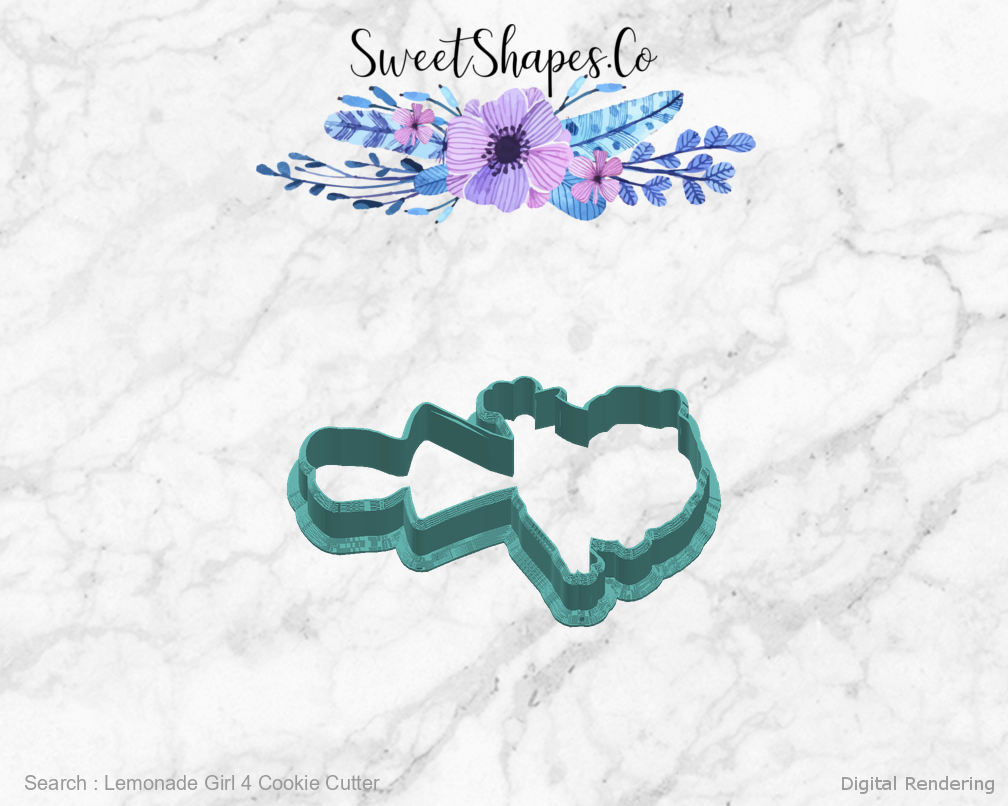 Lemonade Girl 4 Cookie Cutter — right view