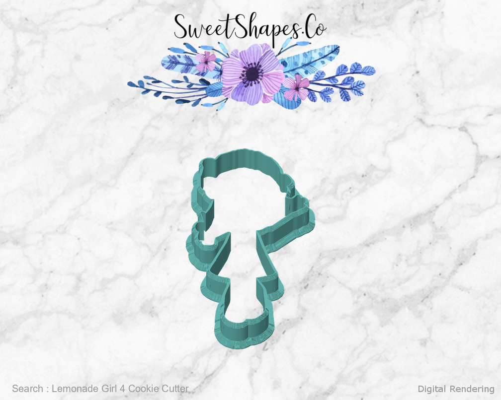 Lemonade Girl 4 Cookie Cutter — front view