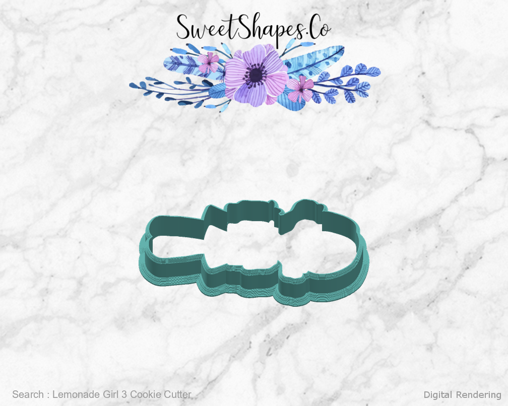 Lemonade Girl 3 Cookie Cutter — right view