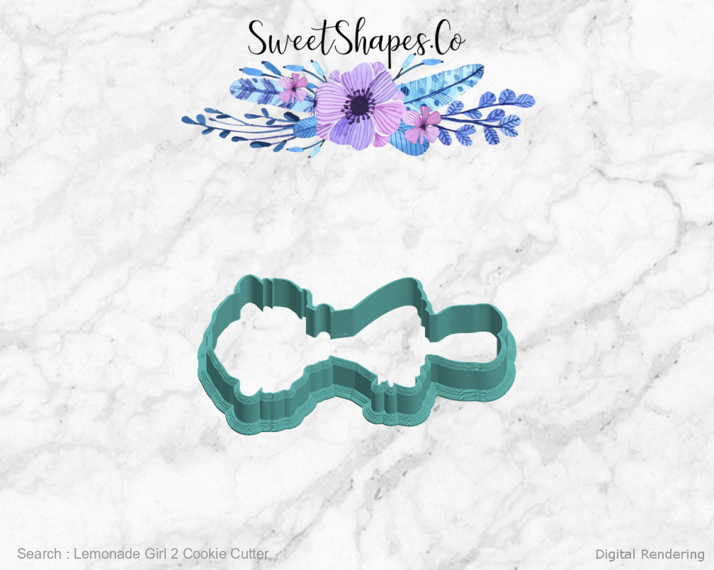 Lemonade Girl 2 Cookie Cutter — left view
