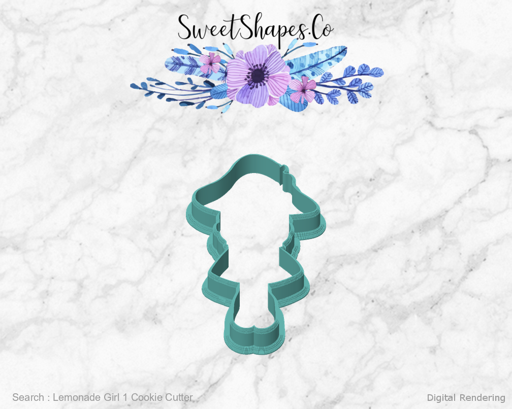 Lemonade Girl 1 Cookie Cutter — front view