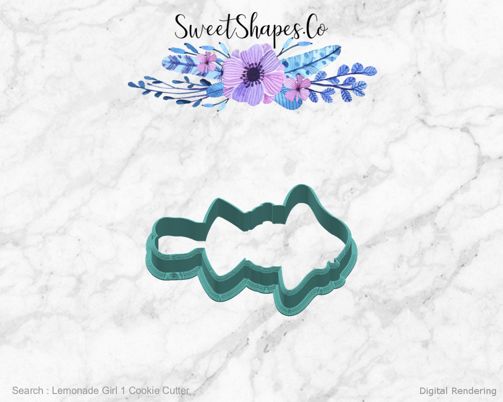 Lemonade Girl 1 Cookie Cutter — right view