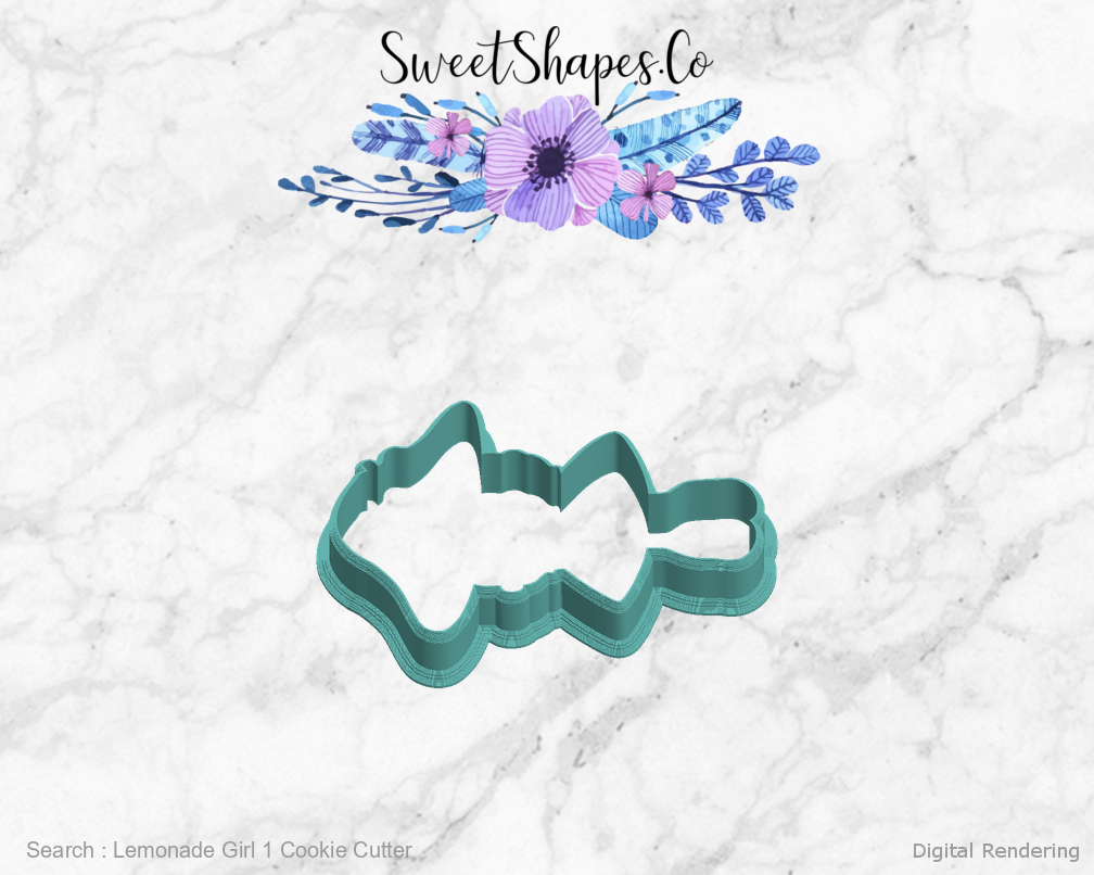 Lemonade Girl 1 Cookie Cutter — left view