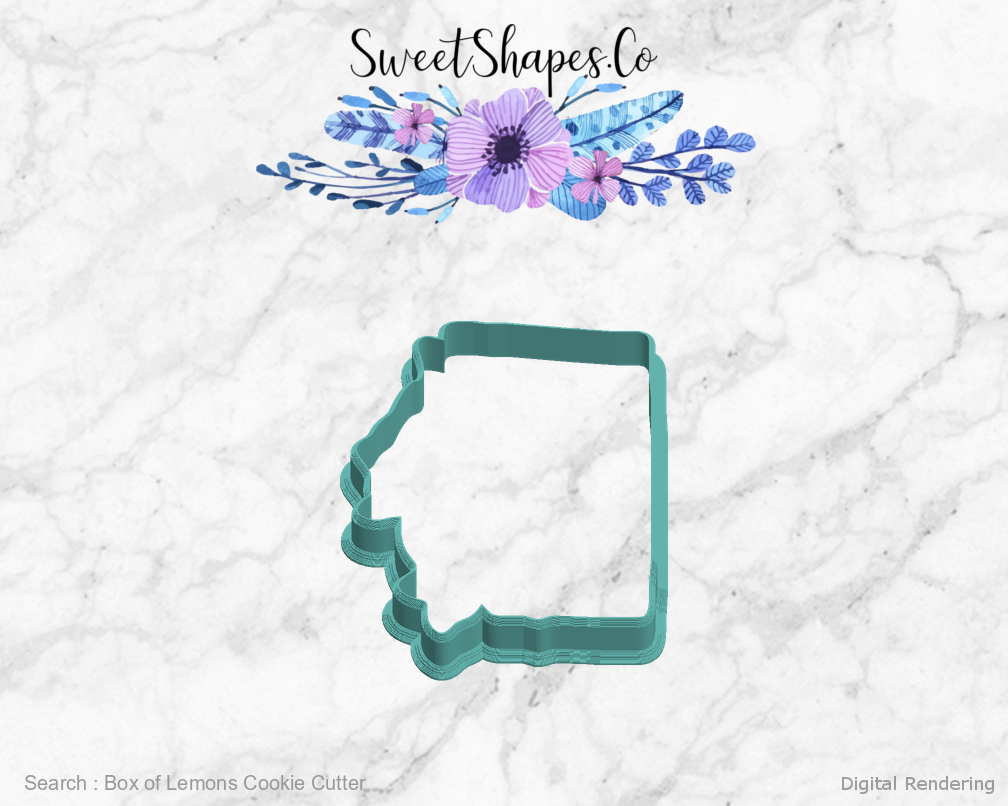 Box of Lemons Cookie Cutter — left view