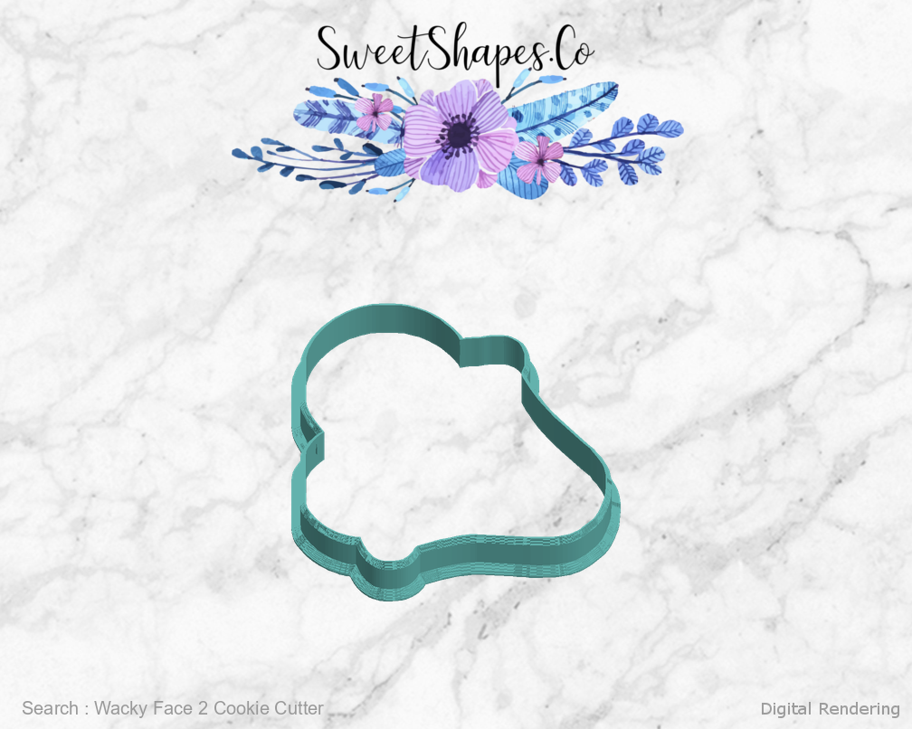 Wacky Face 2 Cookie Cutter — left view