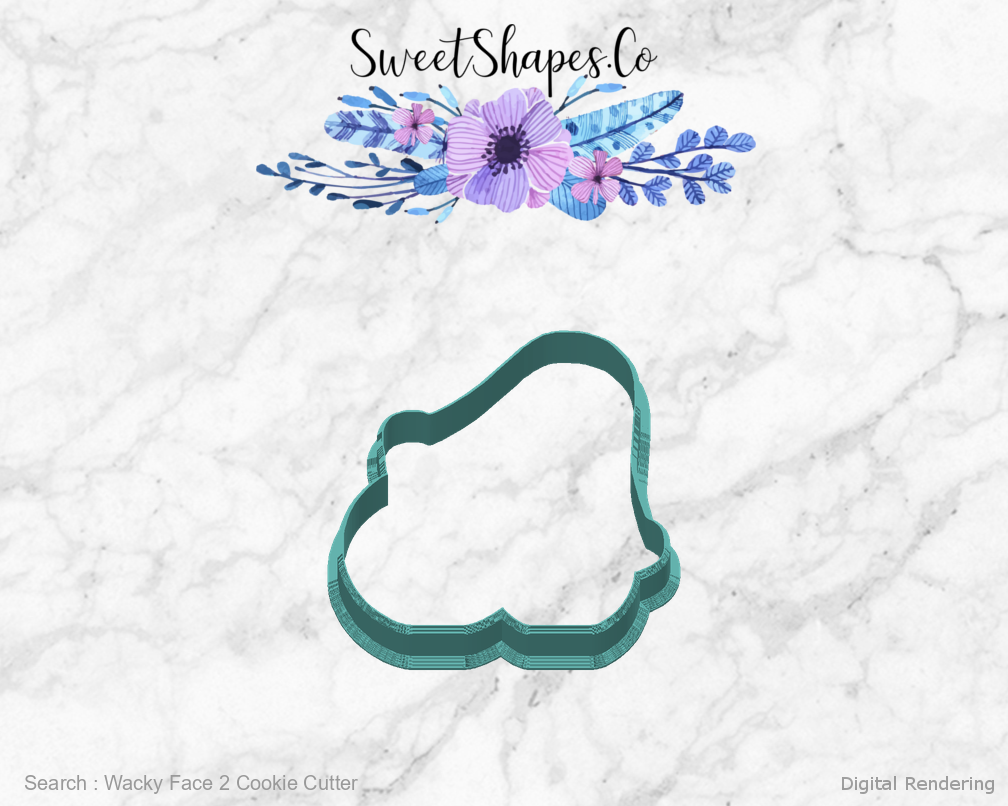 Wacky Face 2 Cookie Cutter — back view