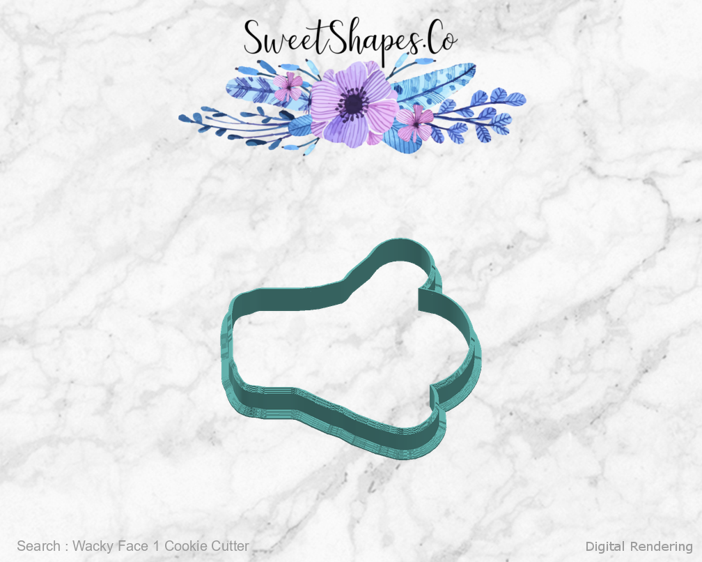 Wacky Face 1 Cookie Cutter — right view