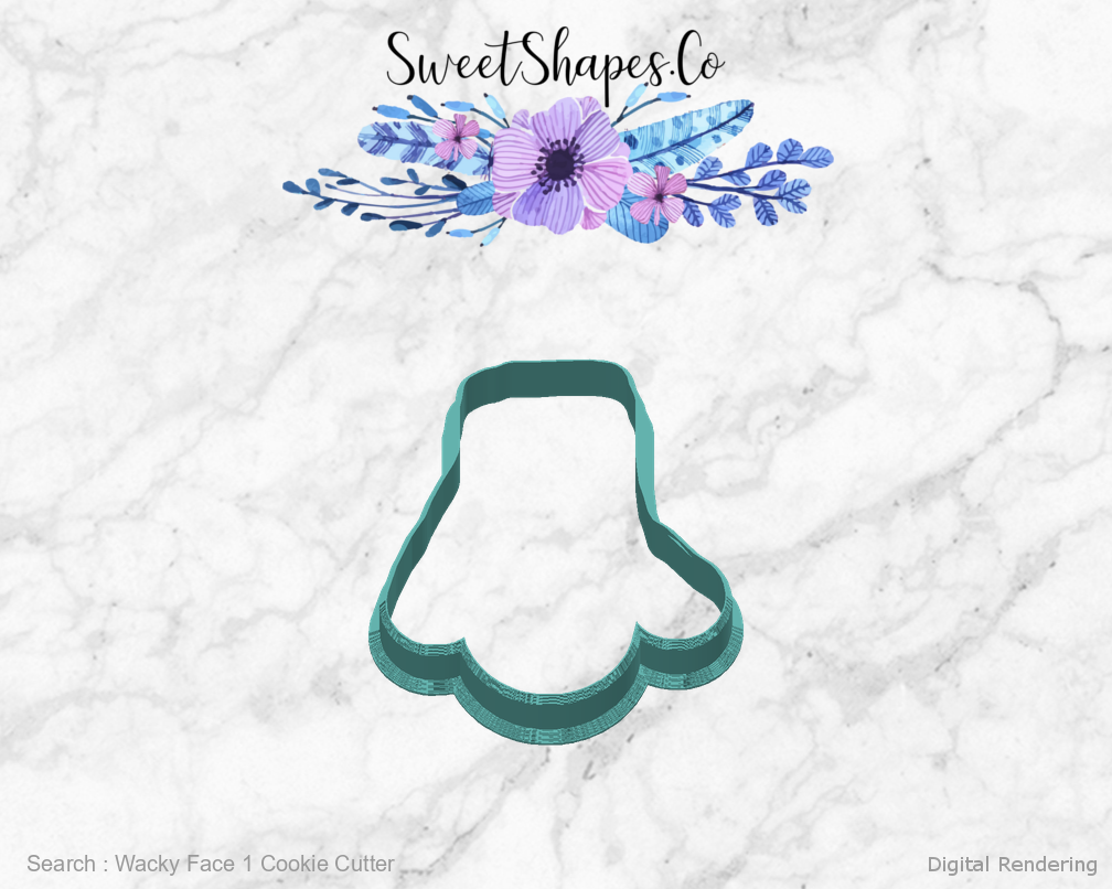 Wacky Face 1 Cookie Cutter — back view
