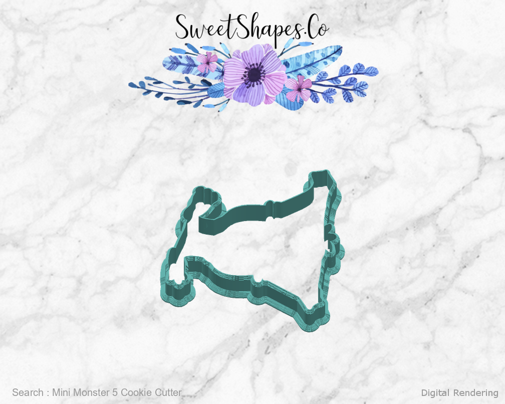 Mini Monster 5 Cookie Cutter — right view