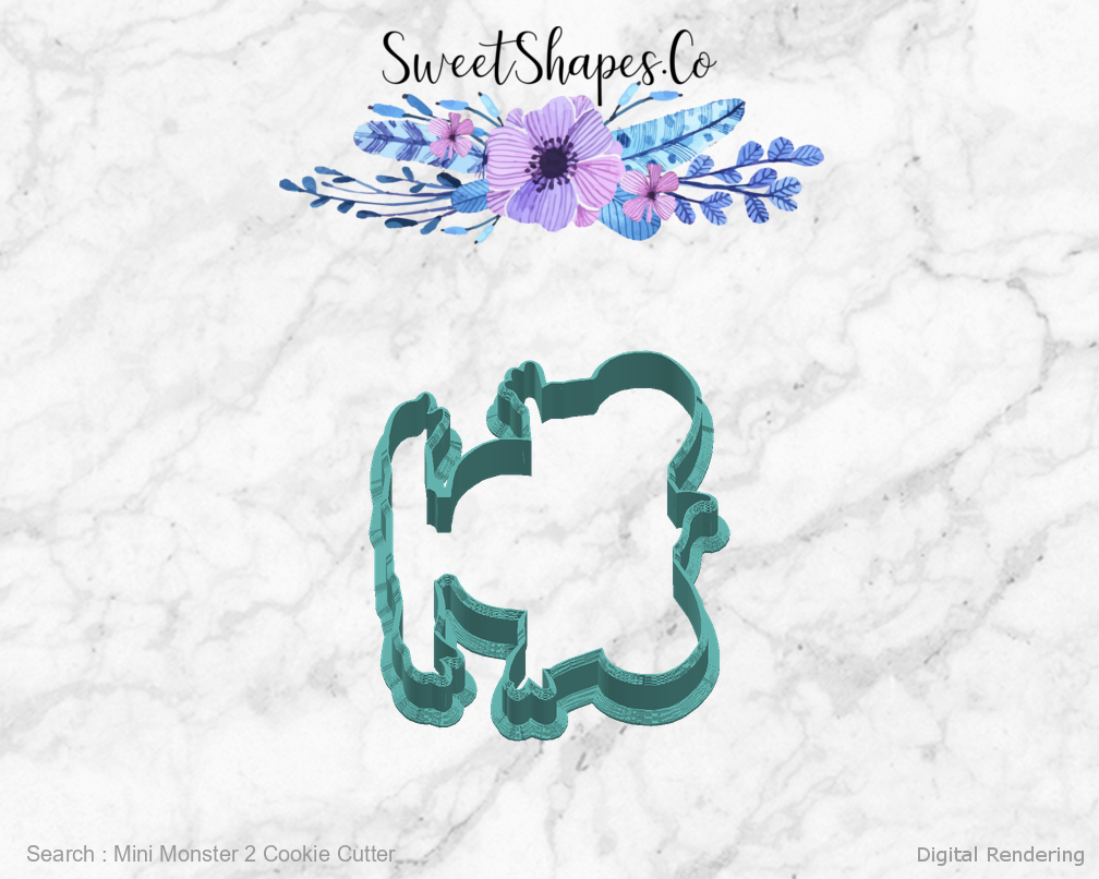 Mini Monster 2 Cookie Cutter — right view