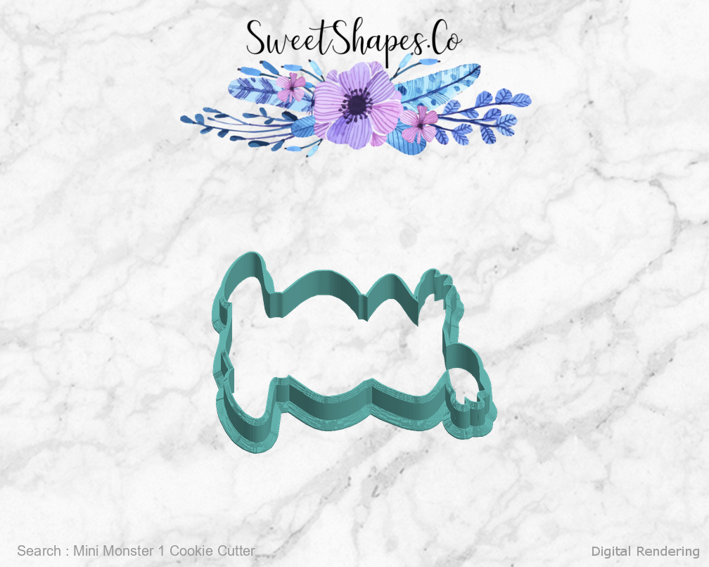 Mini Monster 1 Cookie Cutter — left view